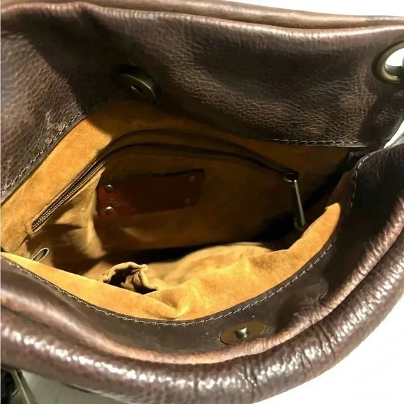 Patricia Nash brown distressed Leater crossbody handbag - Picture 8 of 11